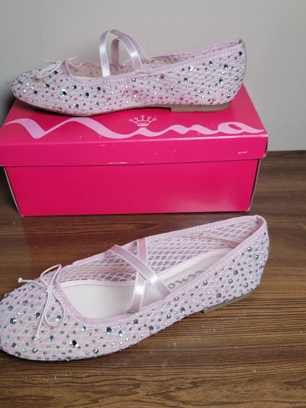 Nina Girls' Hadley Pink Sequin Ballet Flats - Size 3J